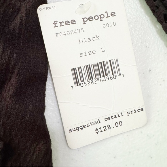 Free People City Girl Bodycon Black Mini Dress NWT Size Large - Picture 7 of 15